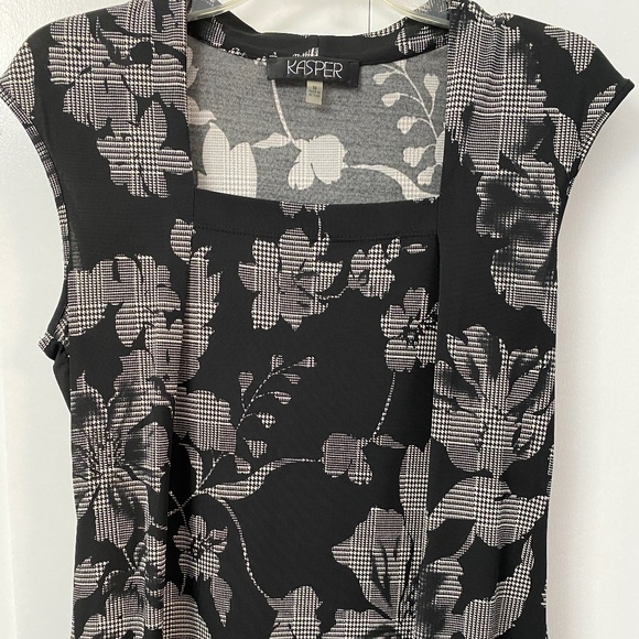 Kasper black and white top - medium - Picture 1 of 4